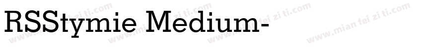 RSStymie Medium字体转换